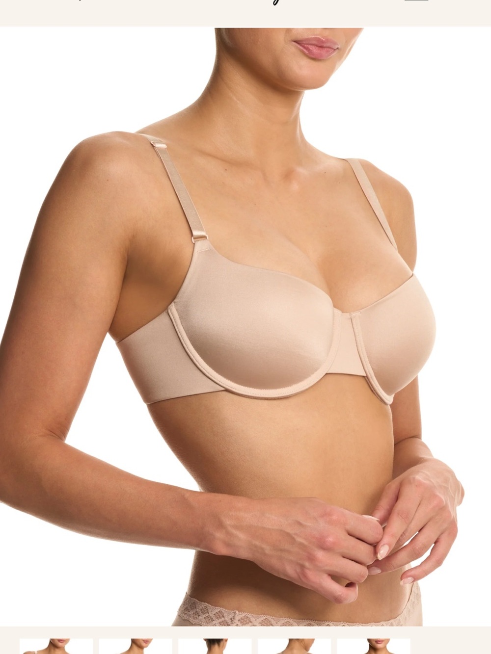 Natori LIQUID CONVERTIBLE BALCONETTE PUSH-UP BRA 34C